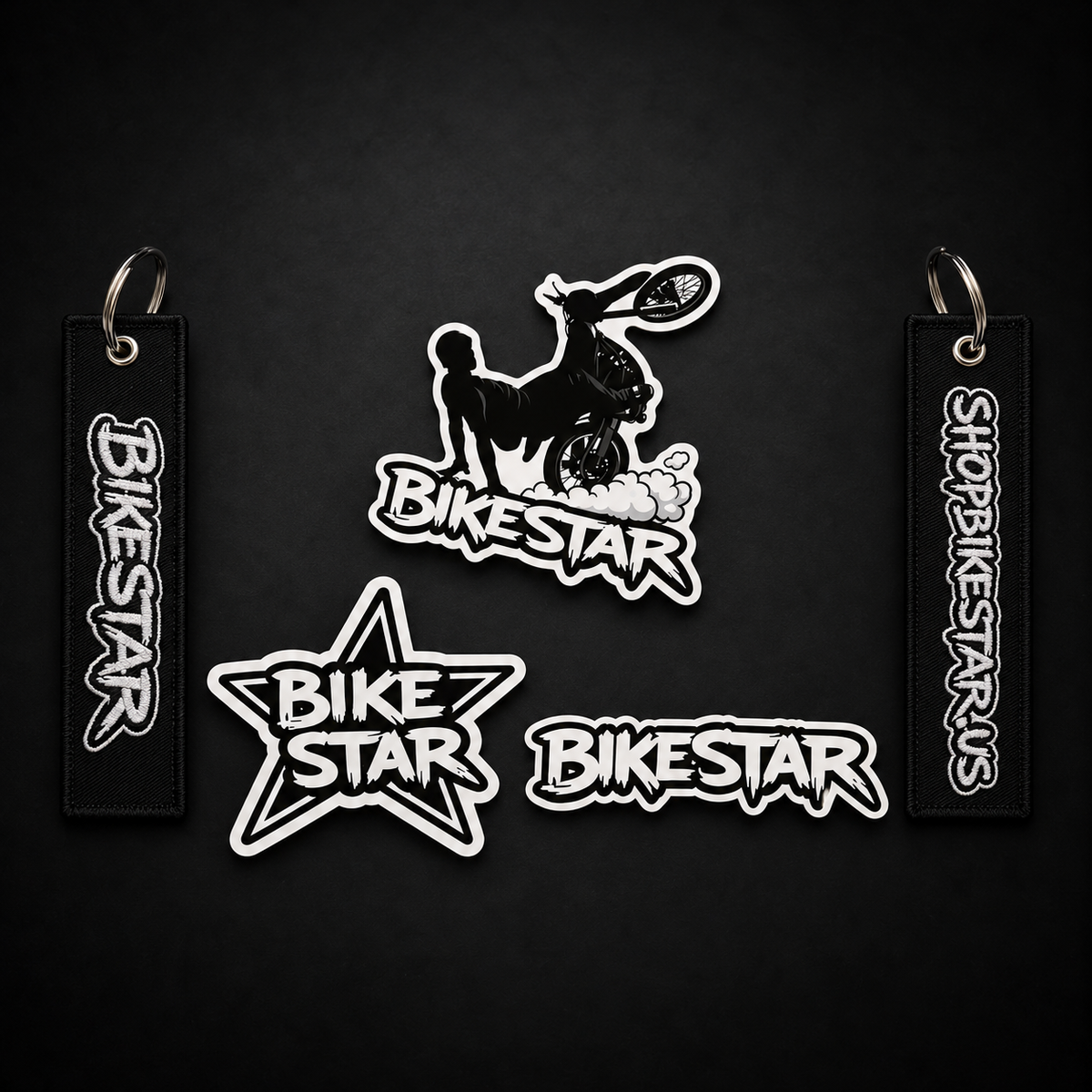 Bikestar V1 Keychain + Sticker Pack